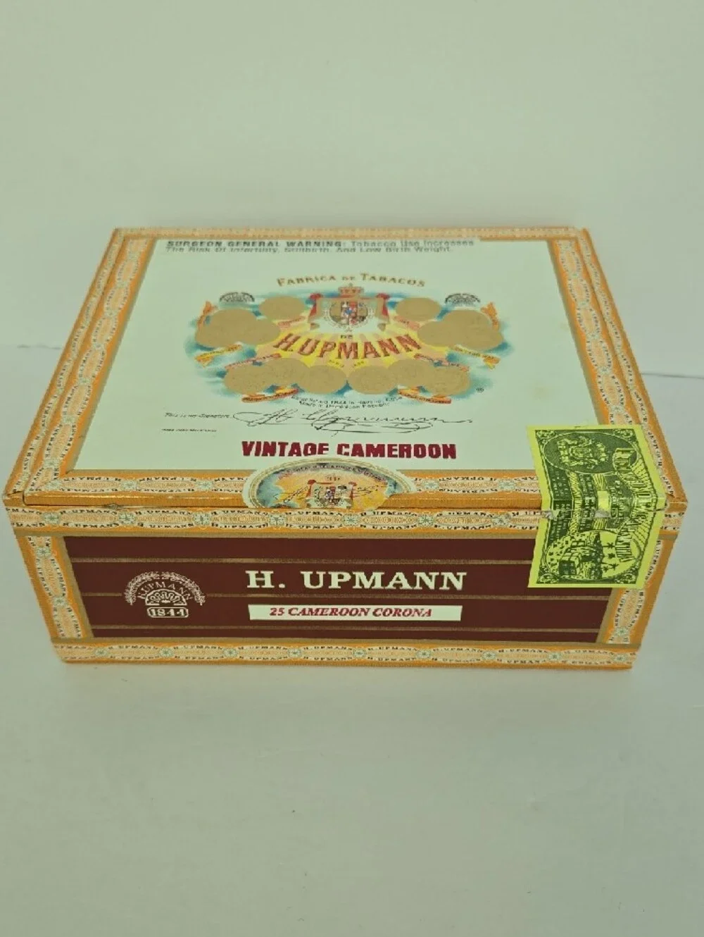 Vintage H. Upmann Vintage Cameroon Empty Cigar Craft Box